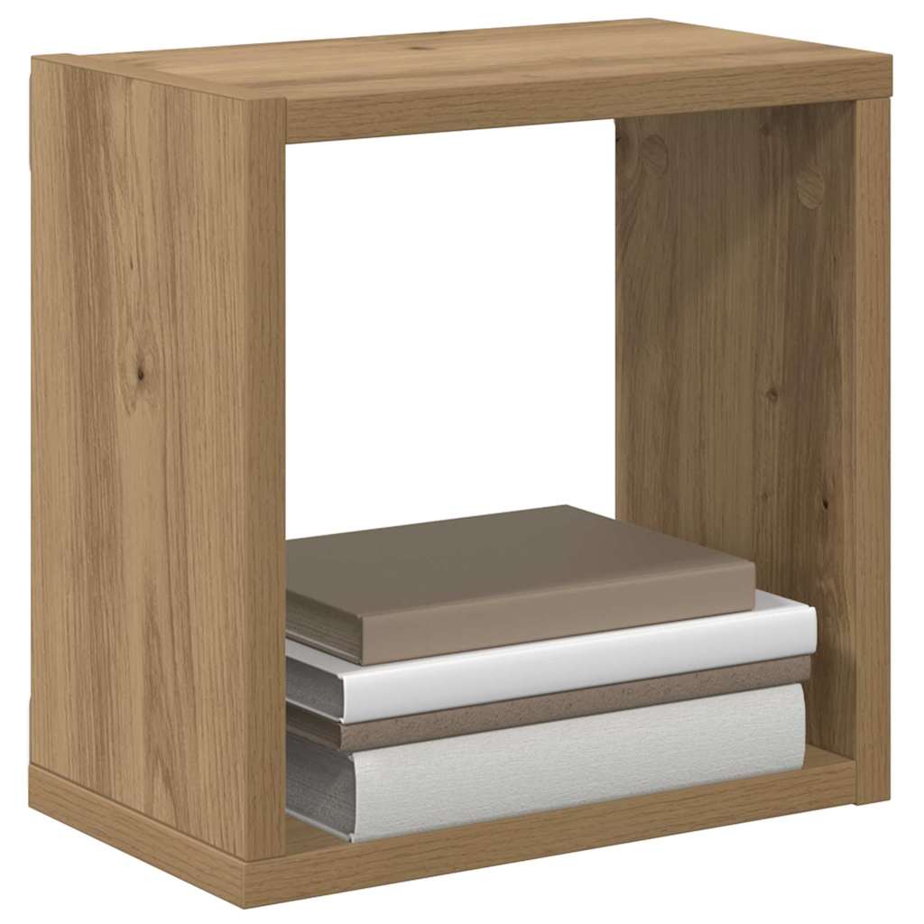 Wall Shelves with Shelf 2 pcs Artisan Oak Engineered Wood