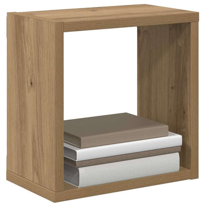 Wall Shelves with Shelf 2 pcs Artisan Oak Engineered Wood