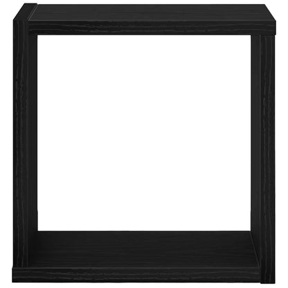 Wall Shelves Wall-Mounted 4 pcs Black Oak Engineered Wood