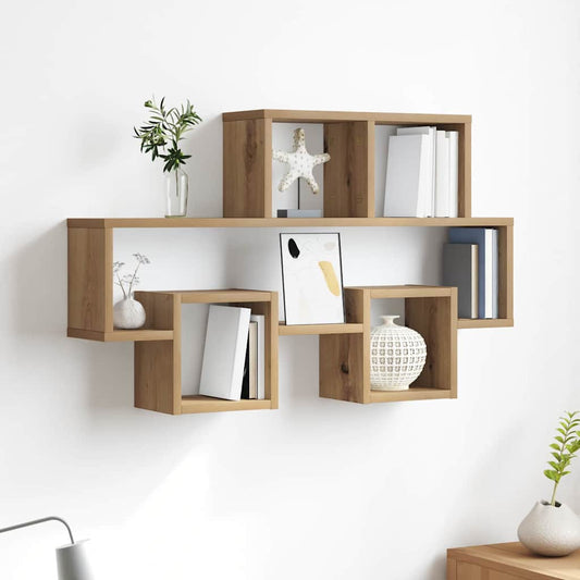 Wall Shelf Wall-Mounted Artisan oak 82 x 15 x 51 cm