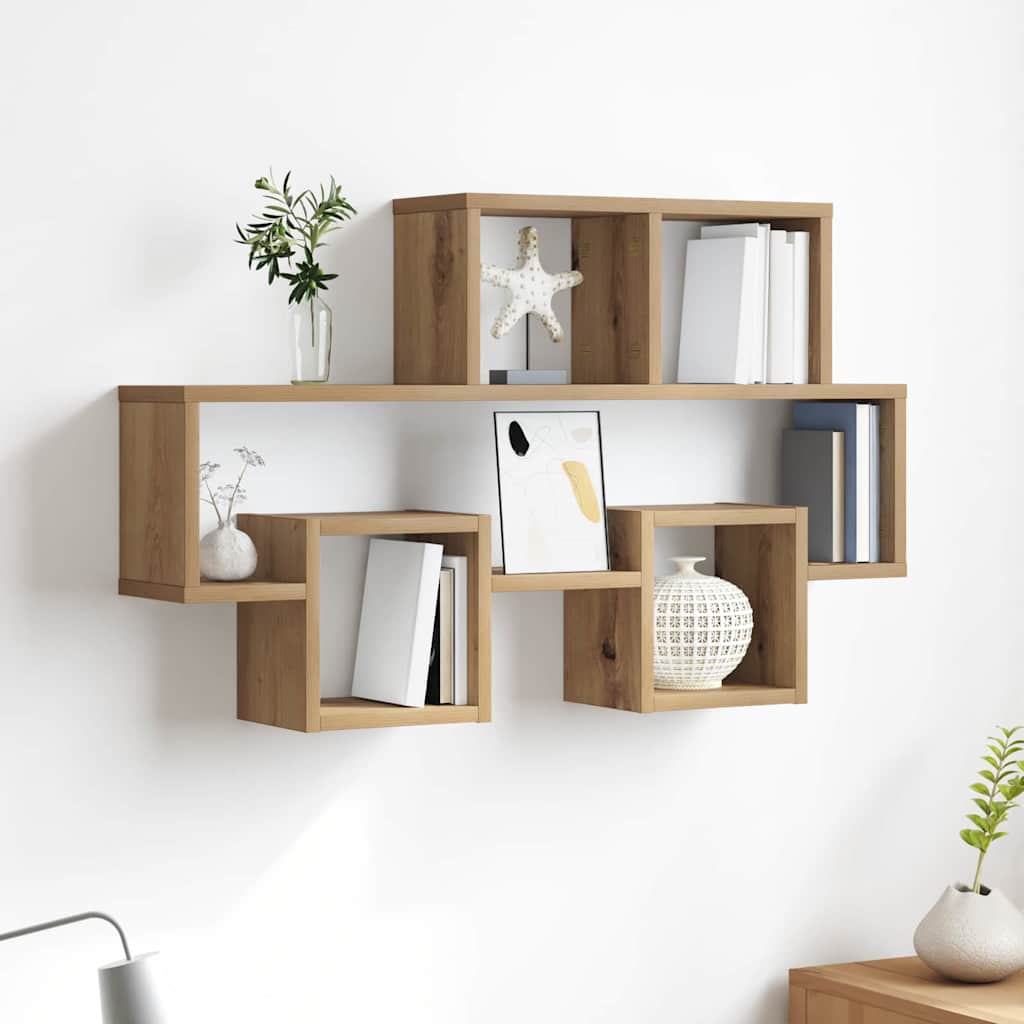 Wall Shelf Wall-Mounted Artisan oak 82 x 15 x 51 cm