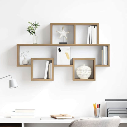 Wall Shelf Wall-Mounted Artisan oak 82 x 15 x 51 cm