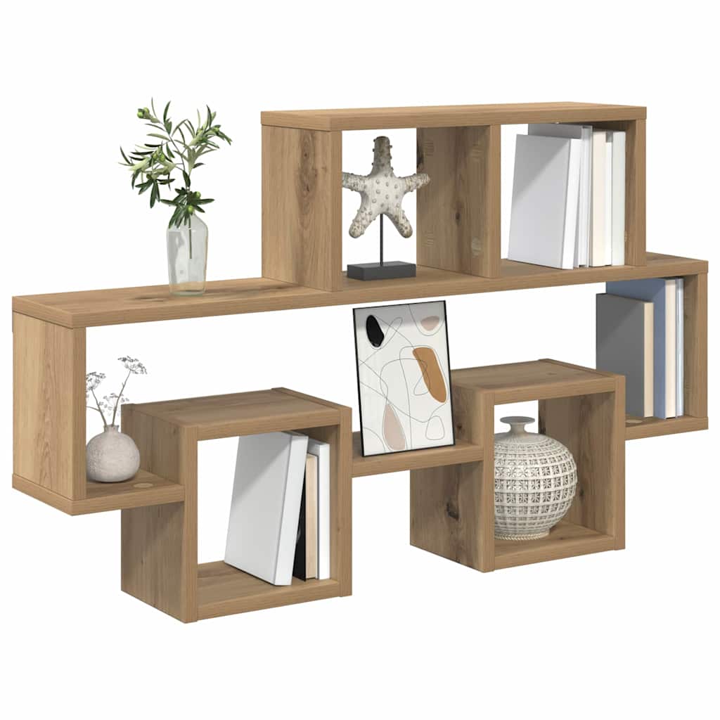 Wall Shelf Wall-Mounted Artisan oak 82 x 15 x 51 cm