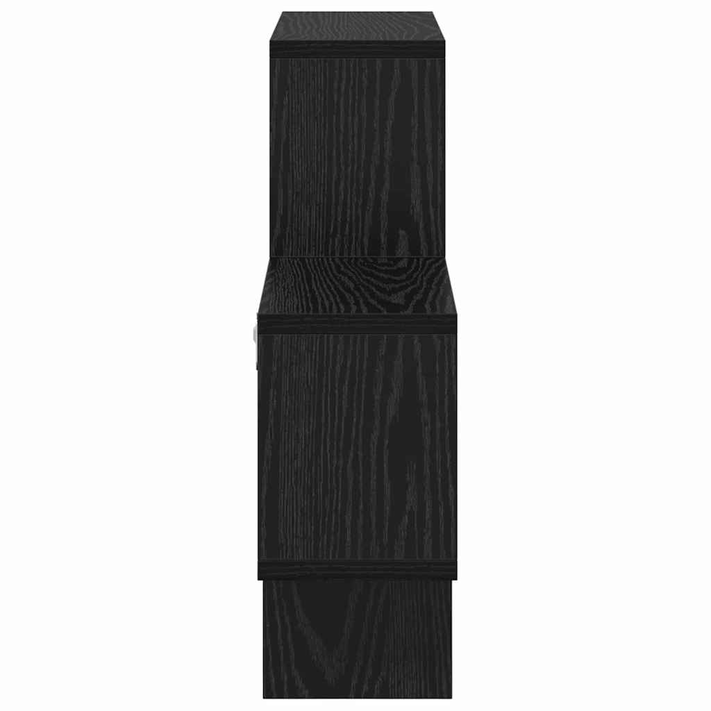 Wall Shelf with Shelf Black oak 82 x 15 x 51 cm Engineered wood