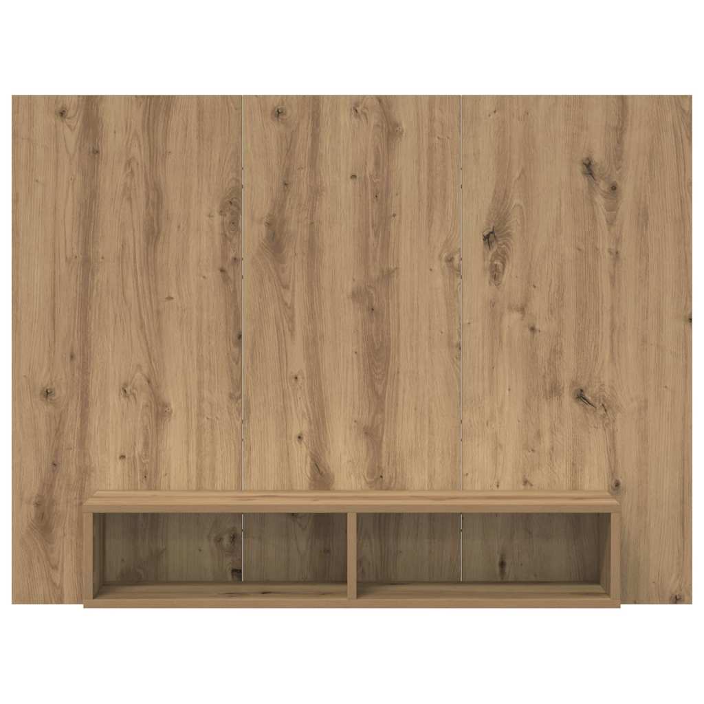 TV Cabinet Set Artisan Oak 120 x 23.5 x 90 cm Engineered Wood