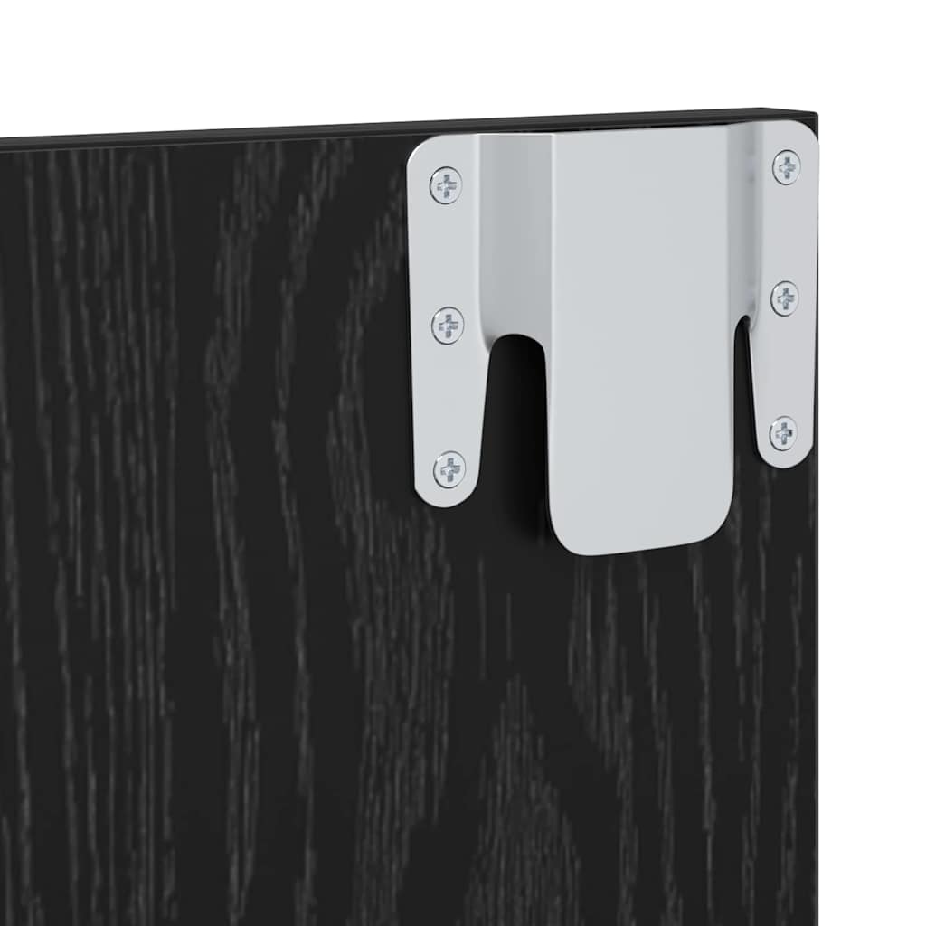 TV Cabinet Set 120 x 23.5 x 90 cm Black Oak Engineered Wood