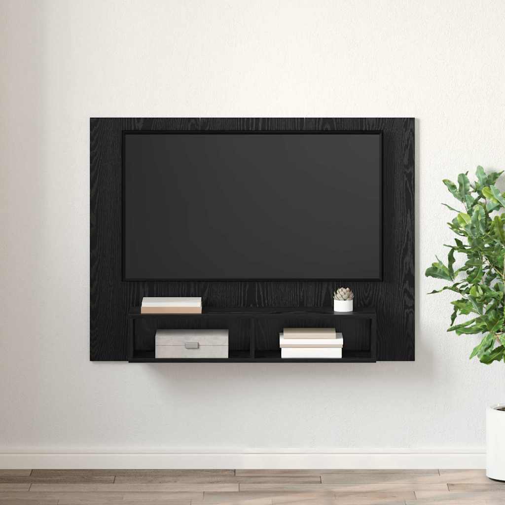 TV Cabinet Set 120 x 23.5 x 90 cm Black Oak Engineered Wood