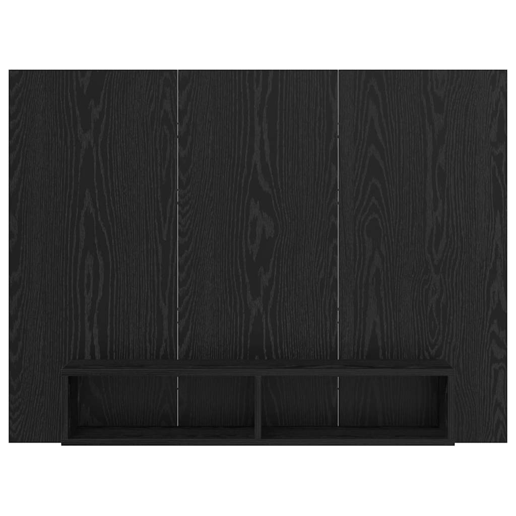TV Cabinet Set 120 x 23.5 x 90 cm Black Oak Engineered Wood
