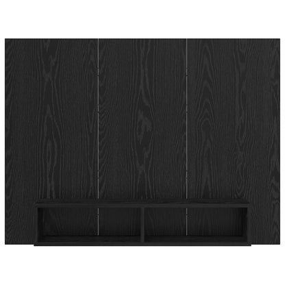 TV Cabinet Set 120 x 23.5 x 90 cm Black Oak Engineered Wood