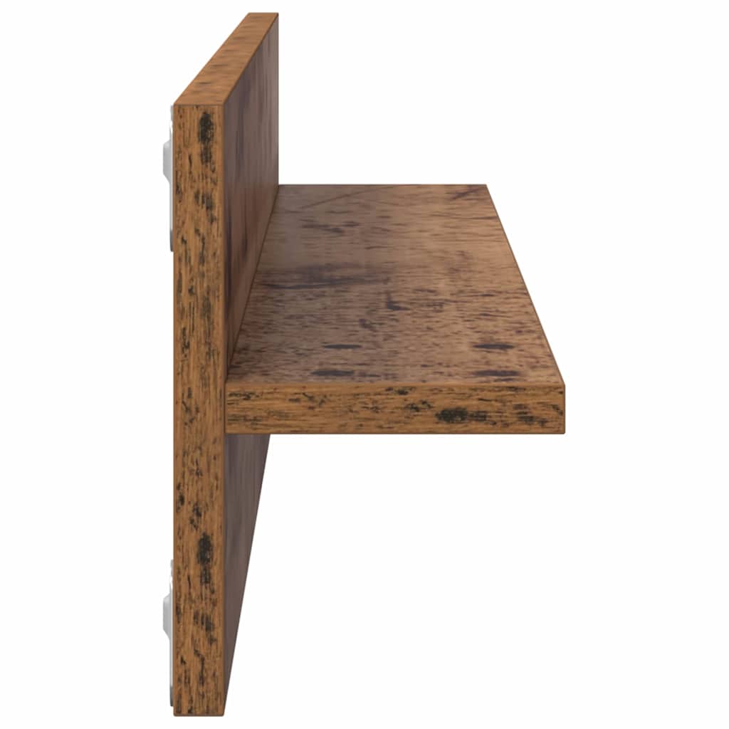 Wall Shelf 2 pcs Old Wood 80 x 11.5 x 18 cm Engineered Wood