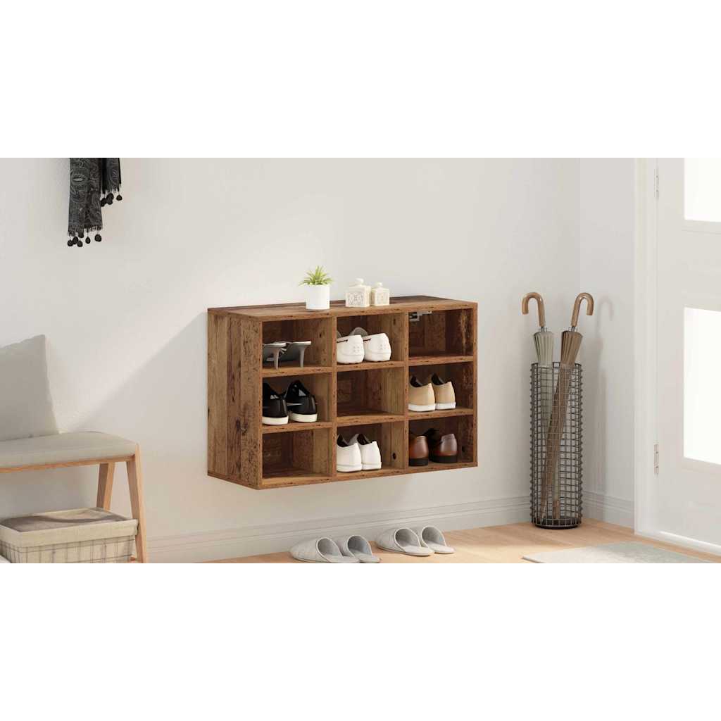 Shoe Cabinet Old Wood 77.5 x 30 x 51 cm Engineered Wood