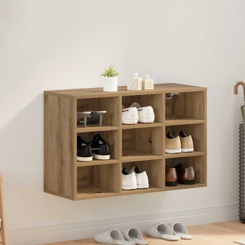 Shoe Cabinet 77.5 x 30 x 51 cm Engineered Wood Artisan Oak