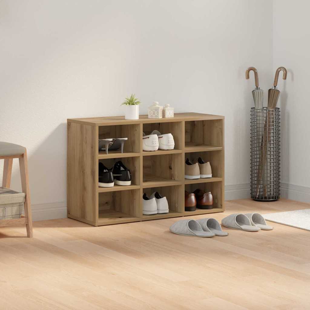 Shoe Cabinet 77.5 x 30 x 51 cm Engineered Wood Artisan Oak