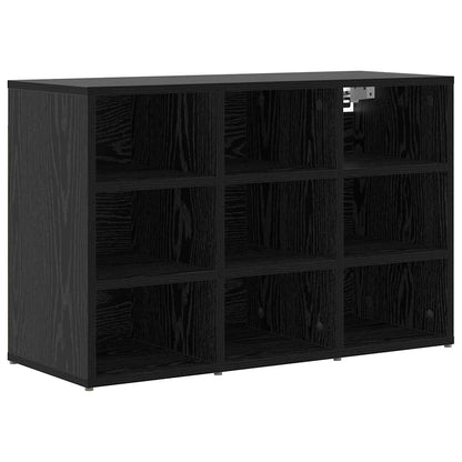 Shoe Cabinet Black Oak 77.5 x 30 x 51 cm Engineered Wood