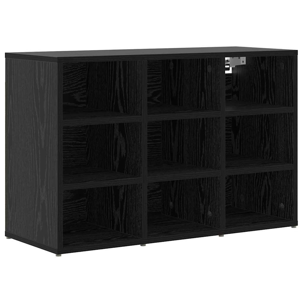 Shoe Cabinet 77.5 x 30 x 51 cm Engineered Wood Black Oak