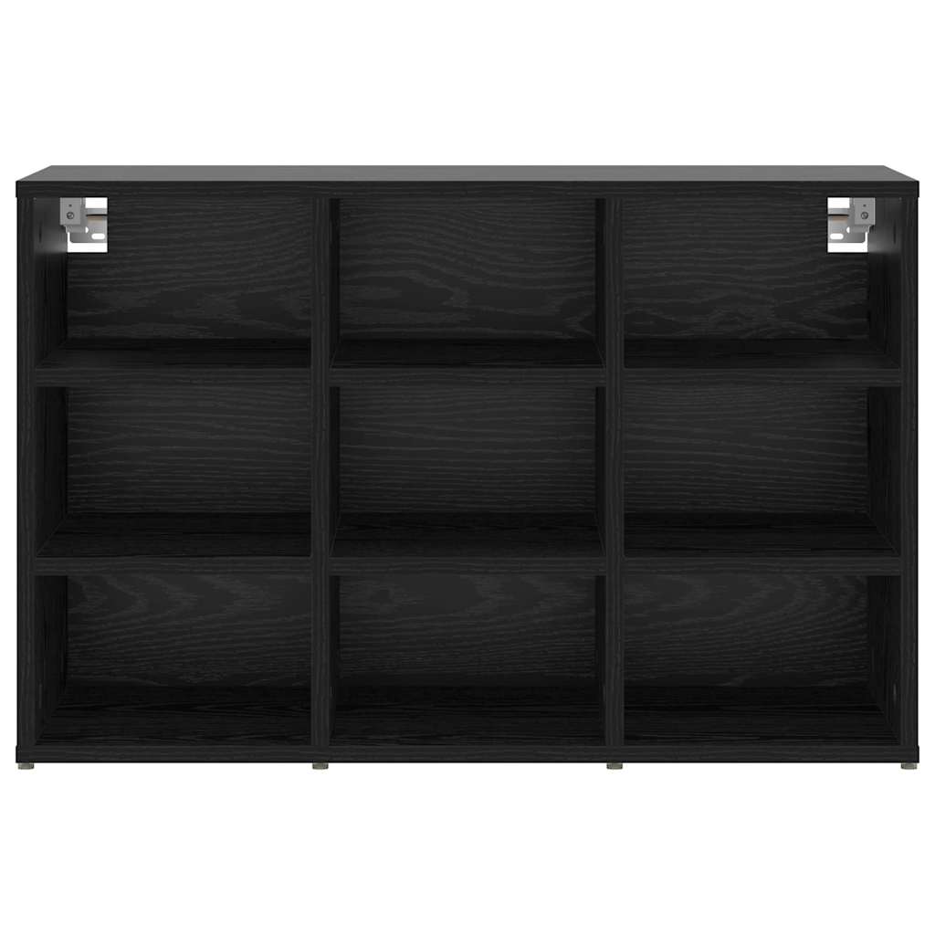 Shoe Cabinet Black Oak 77.5 x 30 x 51 cm Engineered Wood