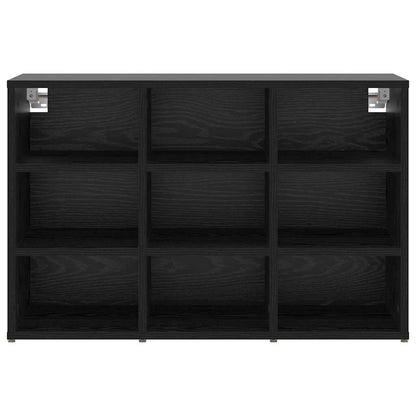 Shoe Cabinet Black Oak 77.5 x 30 x 51 cm Engineered Wood