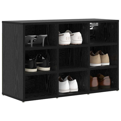 Shoe Cabinet Black Oak 77.5 x 30 x 51 cm Engineered Wood