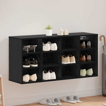 Shoe Cabinet Black Oak 103 x 30 x 51 cm Engineered Wood