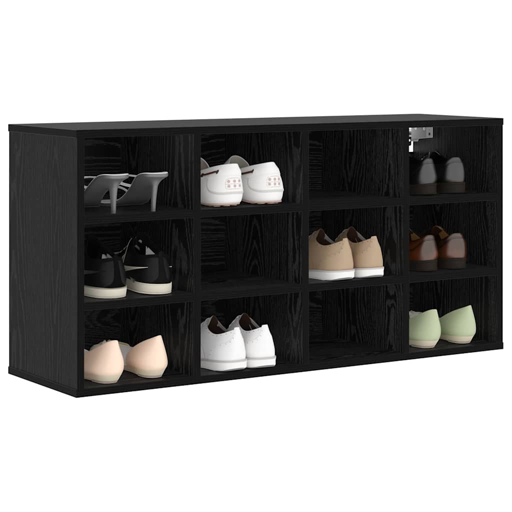 Shoe Cabinet Black Oak 103 x 30 x 51 cm Engineered Wood