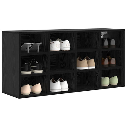 Shoe Cabinet Black Oak 103 x 30 x 51 cm Engineered Wood