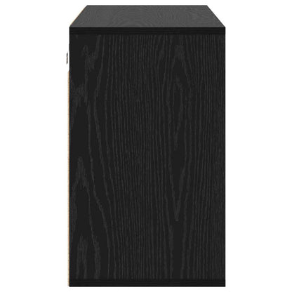 Shoe Cabinet Black Oak 103 x 30 x 51 cm Engineered Wood