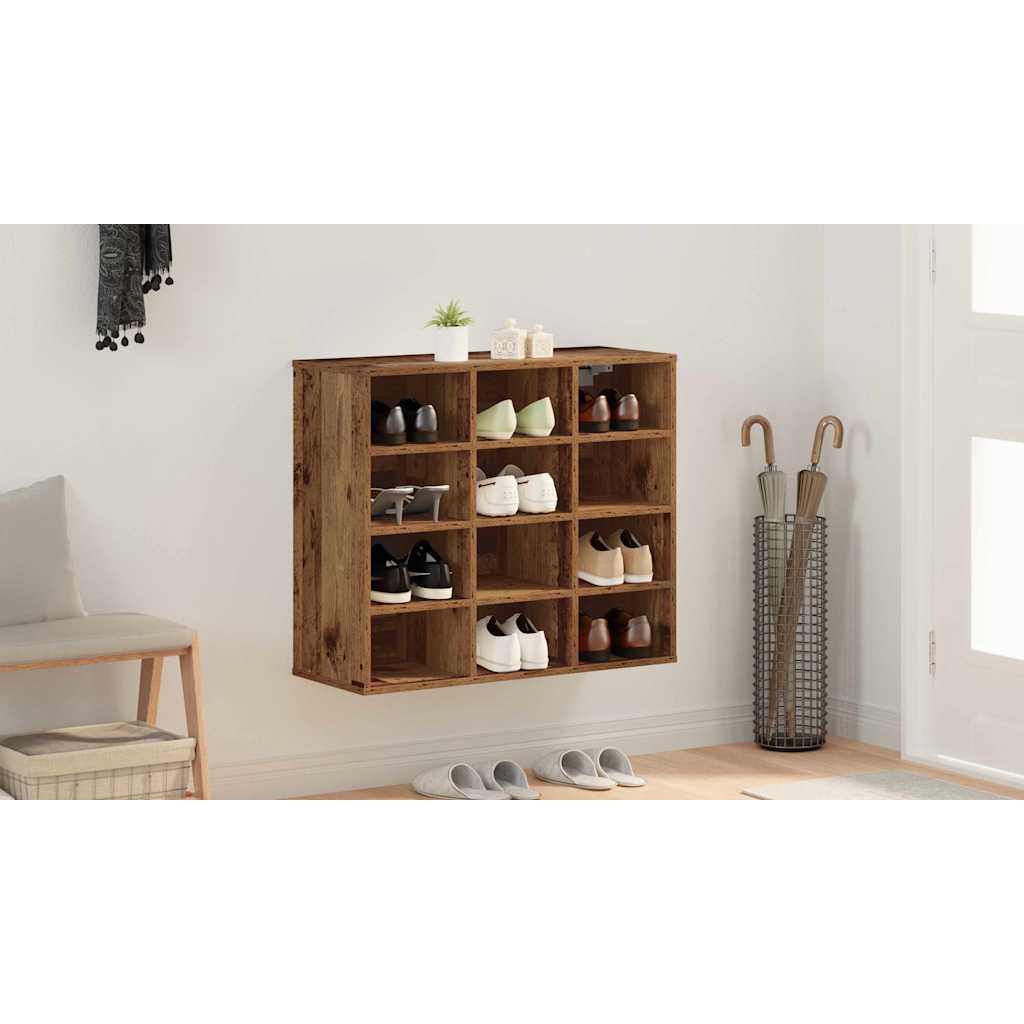 Shoe Cabinet Old Wood 77.5 x 30 x 67 cm Engineered Wood