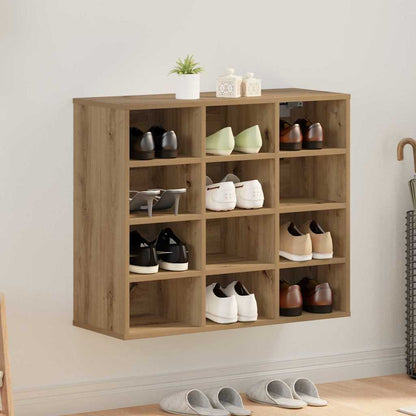 Shoe Cabinet 77.5 x 30 x 67 cm Engineered Wood Artisan Oak