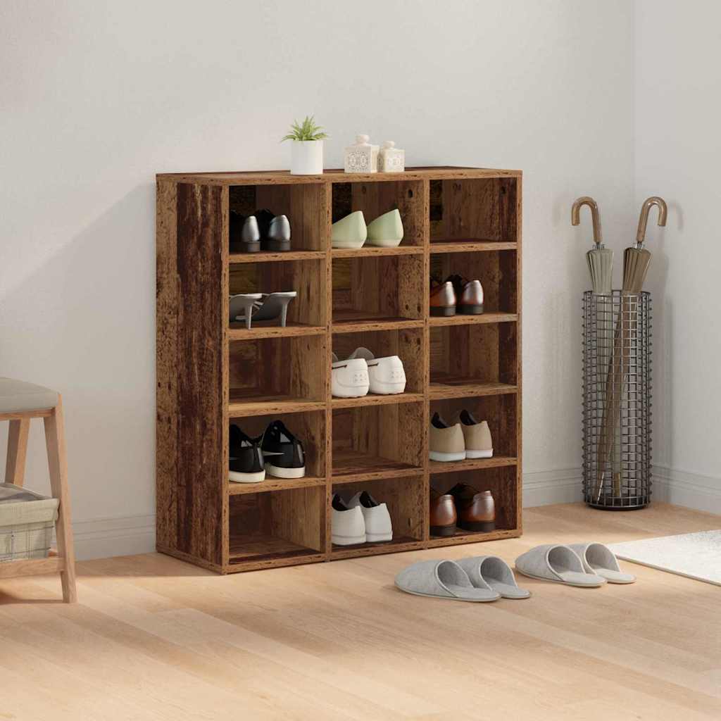 Shoe Cabinet Old Wood 77.5 x 30 x 83.5 cm Engineered Wood