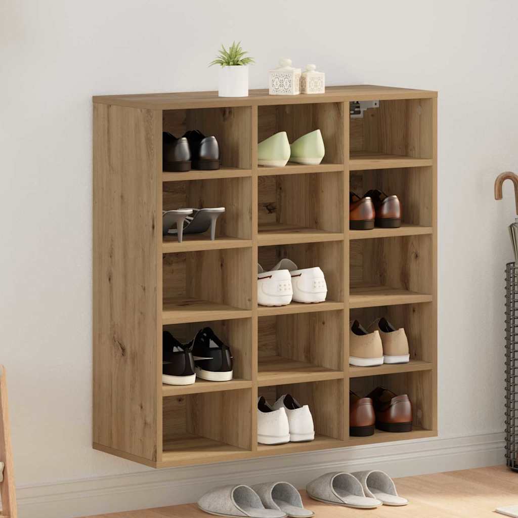 Shoe Cabinet 77.5 x 30 x 83.5 cm Engineered Wood Artisan Oak