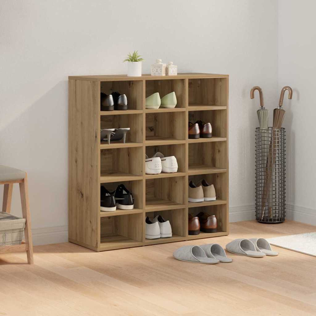 Shoe Cabinet 77.5 x 30 x 83.5 cm Engineered Wood Artisan Oak