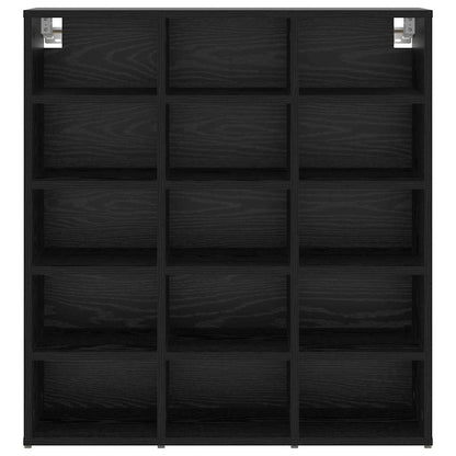 Shoe Cabinet Black Oak 77.5 x 30 x 83.5 cm Engineered Wood