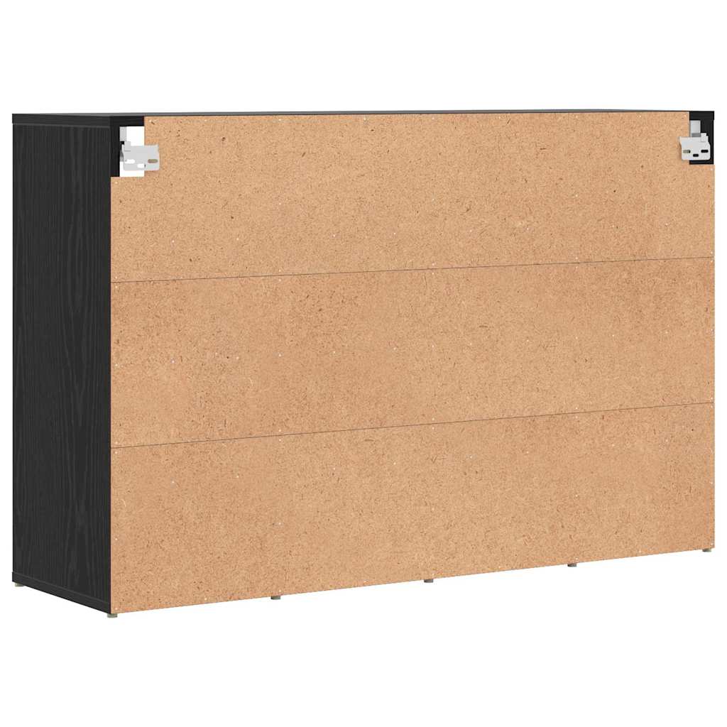 Shoe Cabinet Black Oak 103 x 30 x 67 cm Engineered Wood