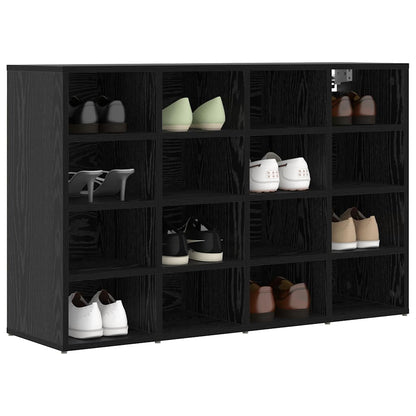 Shoe Cabinet Black Oak 103 x 30 x 67 cm Engineered Wood