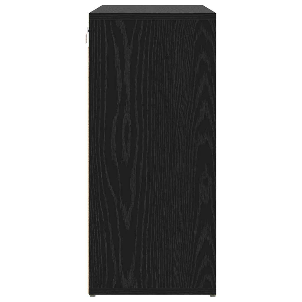 Shoe Cabinet Black Oak 103 x 30 x 67 cm Engineered Wood