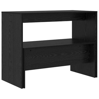 Dining Set 2 pcs Black oak Engineered Wood