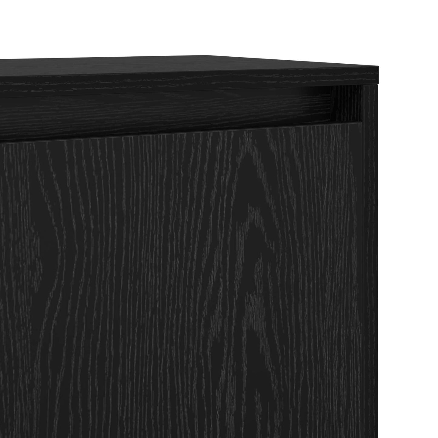 Sideboard Black Oak 97 x 29 x 75 cm Engineered Wood