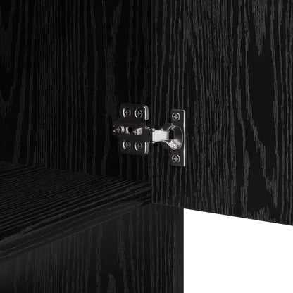 Sideboard Black Oak 97 x 29 x 75 cm Engineered Wood