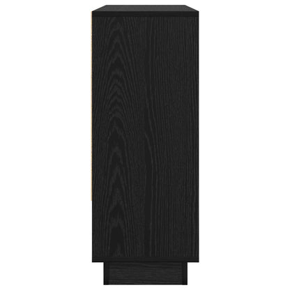 Sideboard Black Oak 97 x 29 x 75 cm Engineered Wood