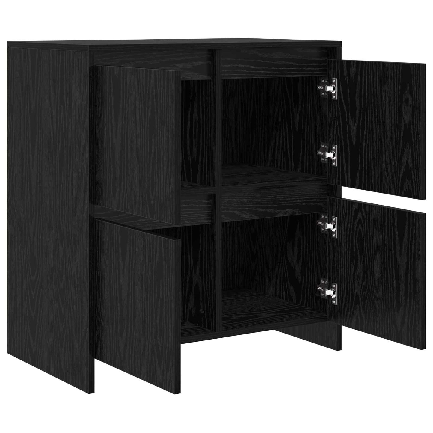 Sideboard Black Oak 70 x 41 x 75 cm Engineered Wood