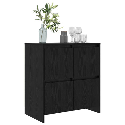 Sideboard Black Oak 70 x 41 x 75 cm Engineered Wood