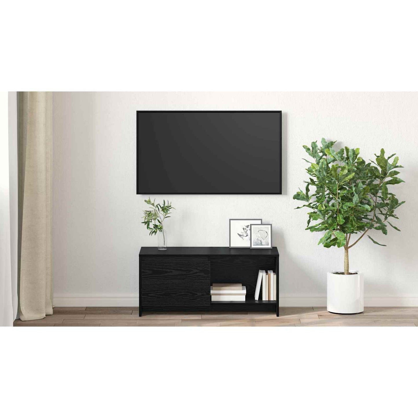 TV Cabinet Set Black Oak 90 x 35 x 40 cm Engineered Wood