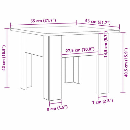 Coffee Table Artisan Oak 55 x 55 x 42 cm Engineered Wood