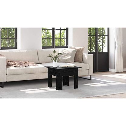 Coffee Table Black Oak 55 x 55 x 42 cm Engineered Wood