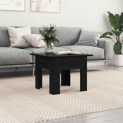 Coffee Table Black Oak 55 x 55 x 42 cm Engineered Wood