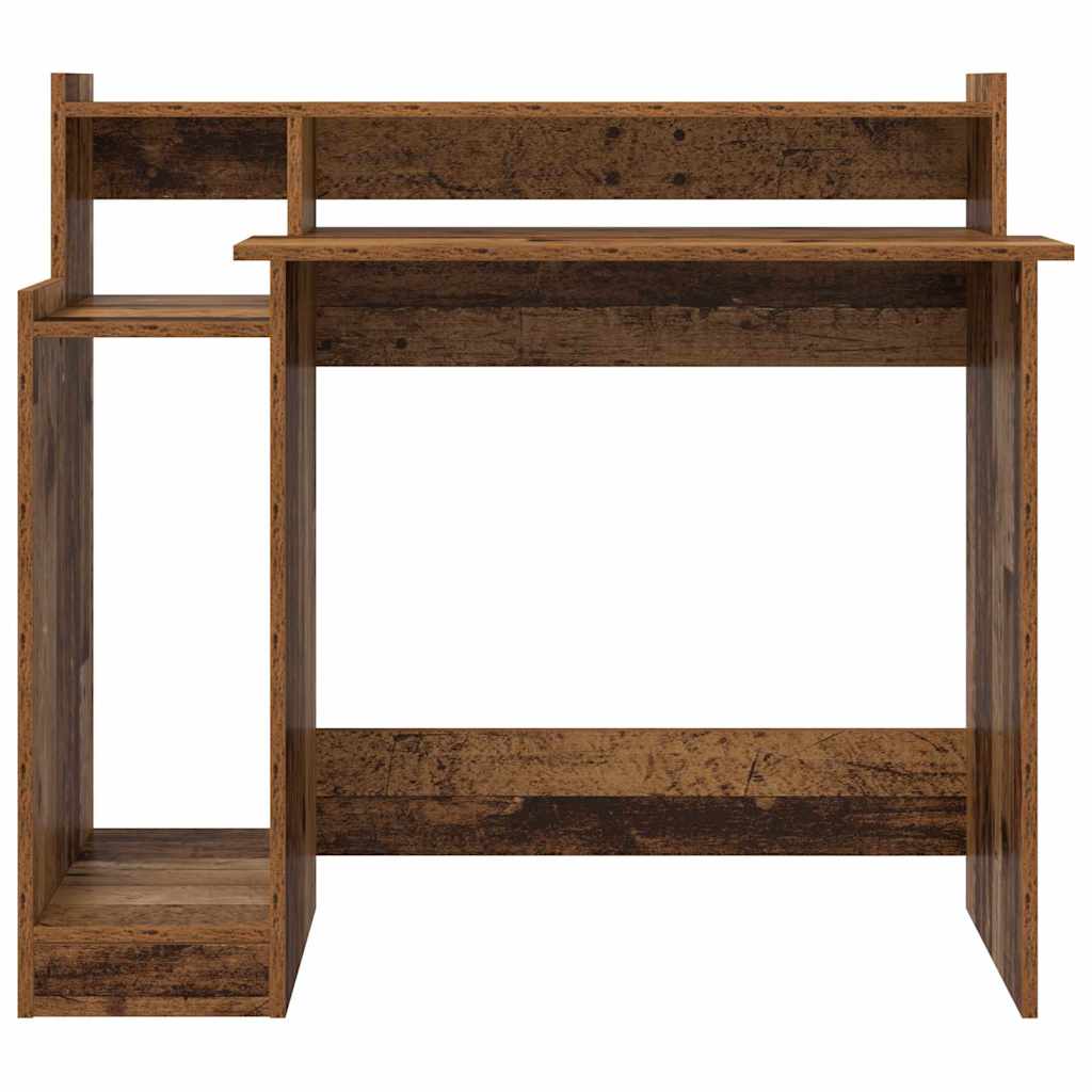 Desk with Shelf Old Wood 97 x 45 x 90 cm Engineered Wood