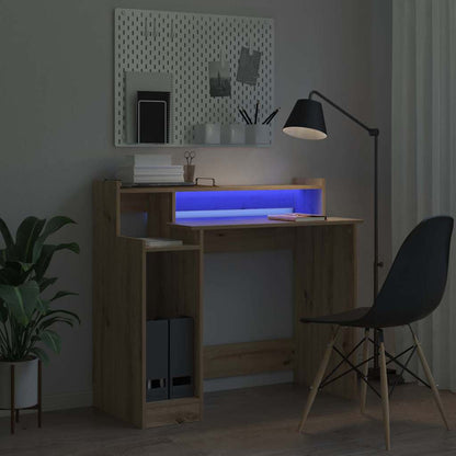 Desk with Shelf Artisan Oak 97 x 45 x 90 cm Engineered Wood