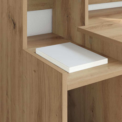 Desk with Shelf Artisan Oak 97 x 45 x 90 cm Engineered Wood