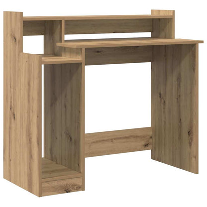 Desk with Shelf Artisan Oak 97 x 45 x 90 cm Engineered Wood