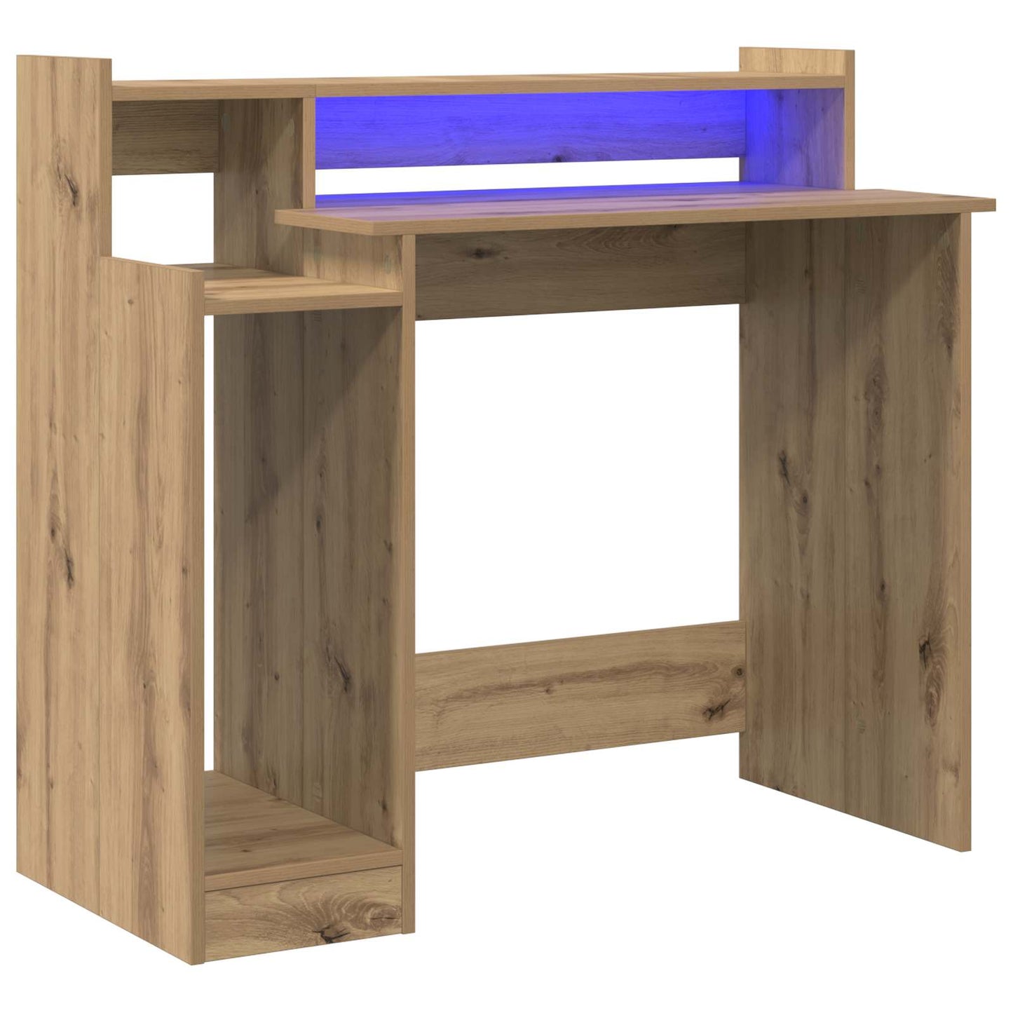 Desk with Shelf Artisan Oak 97 x 45 x 90 cm Engineered Wood